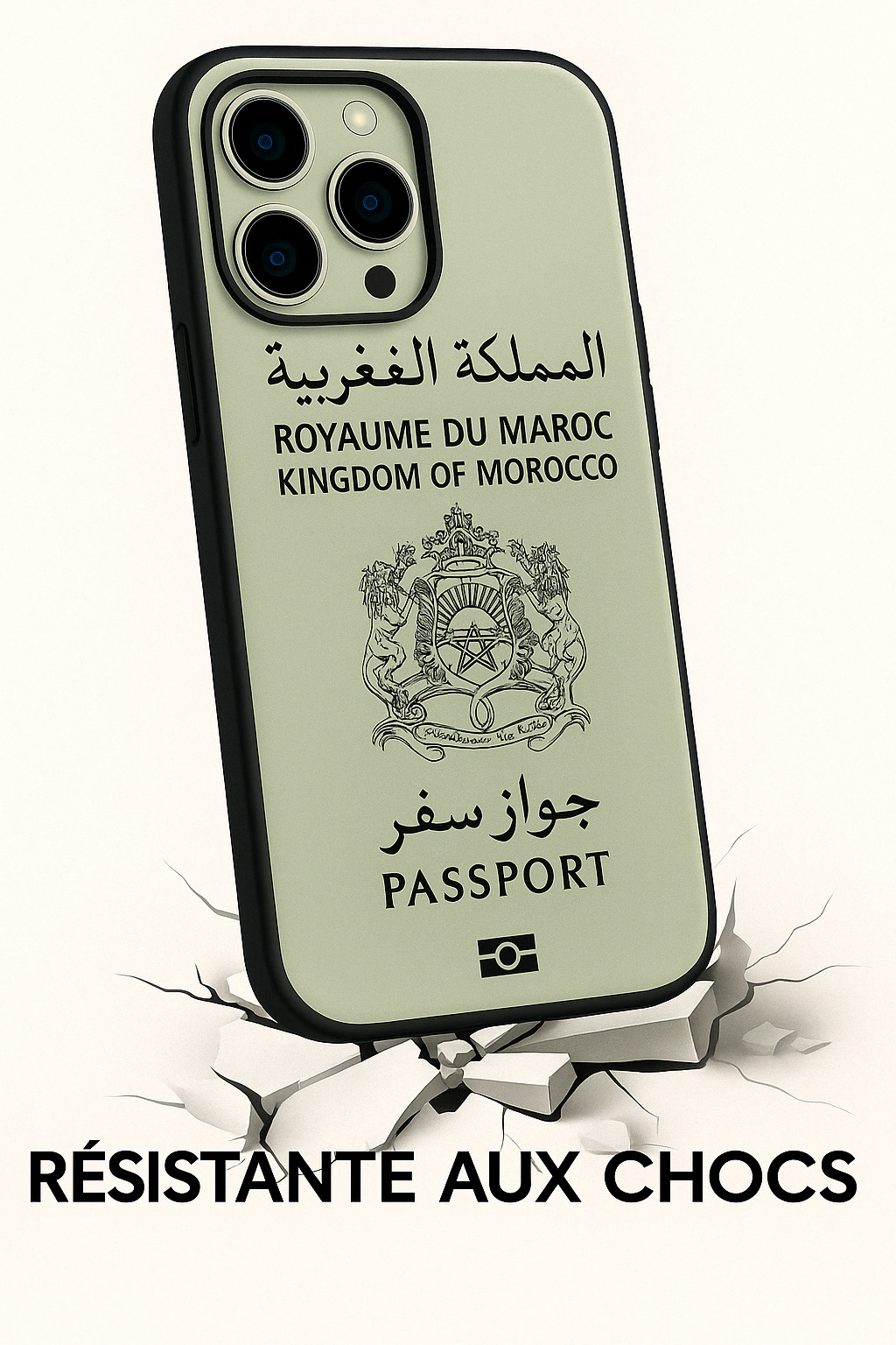 Coque Passeport Maroc - Violet