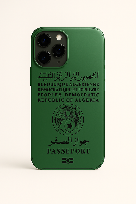 Coque Passeport Algérie - Vert